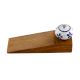 Blue Flower Crackle Ceramic Wooden Door Stopper